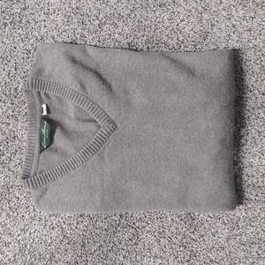 Eddie Bauer V-Neck Sweater - Light Brown M